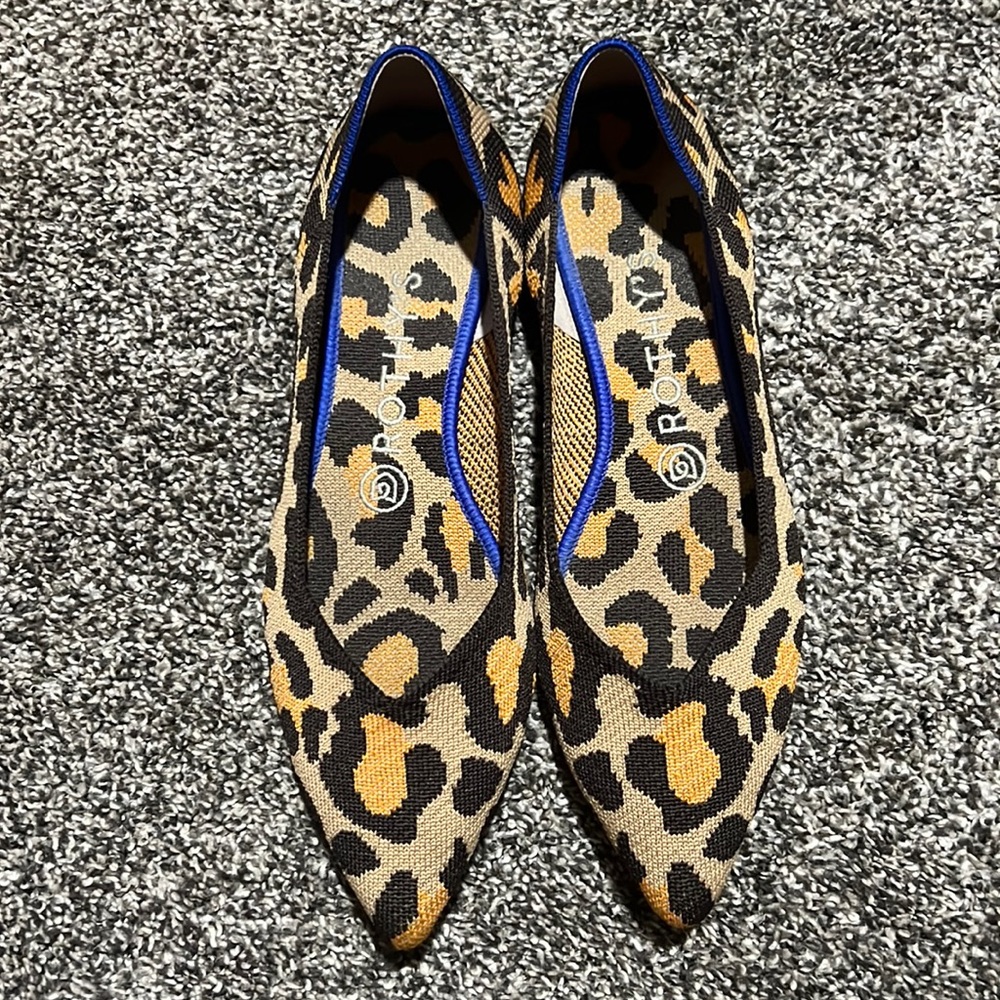 EUC Leopard Rothys Shoes